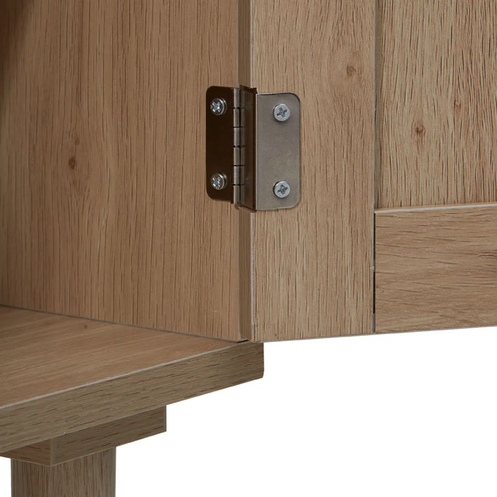 Modern rattan double door dining cabinet living room side cabinet double door storage cabinet kitchen cabinet