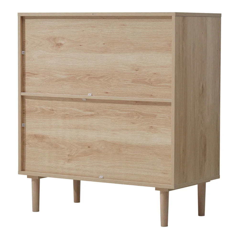 Modern rattan double door dining cabinet living room side cabinet double door storage cabinet kitchen cabinet