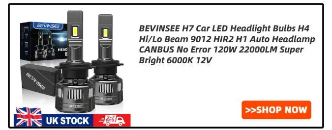 BEVINSEE 110W H15 LED High Beam+DRL CANbus 11000LM LED Headlight Bulbs for VW Golf 7 6 BMW Mercedes Audi A3 A6 6000K White 12V
