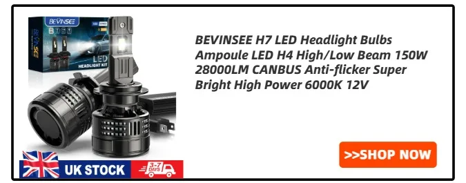 BEVINSEE 110W H15 LED High Beam+DRL CANbus 11000LM LED Headlight Bulbs for VW Golf 7 6 BMW Mercedes Audi A3 A6 6000K White 12V