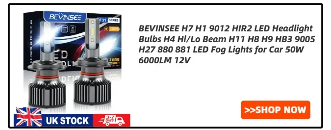 BEVINSEE 110W H15 LED High Beam+DRL CANbus 11000LM LED Headlight Bulbs for VW Golf 7 6 BMW Mercedes Audi A3 A6 6000K White 12V
