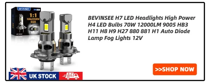 BEVINSEE 110W H15 LED High Beam+DRL CANbus 11000LM LED Headlight Bulbs for VW Golf 7 6 BMW Mercedes Audi A3 A6 6000K White 12V