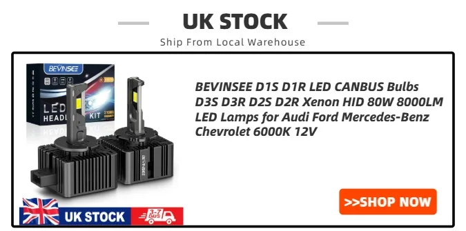 BEVINSEE 110W H15 LED High Beam+DRL CANbus 11000LM LED Headlight Bulbs for VW Golf 7 6 BMW Mercedes Audi A3 A6 6000K White 12V