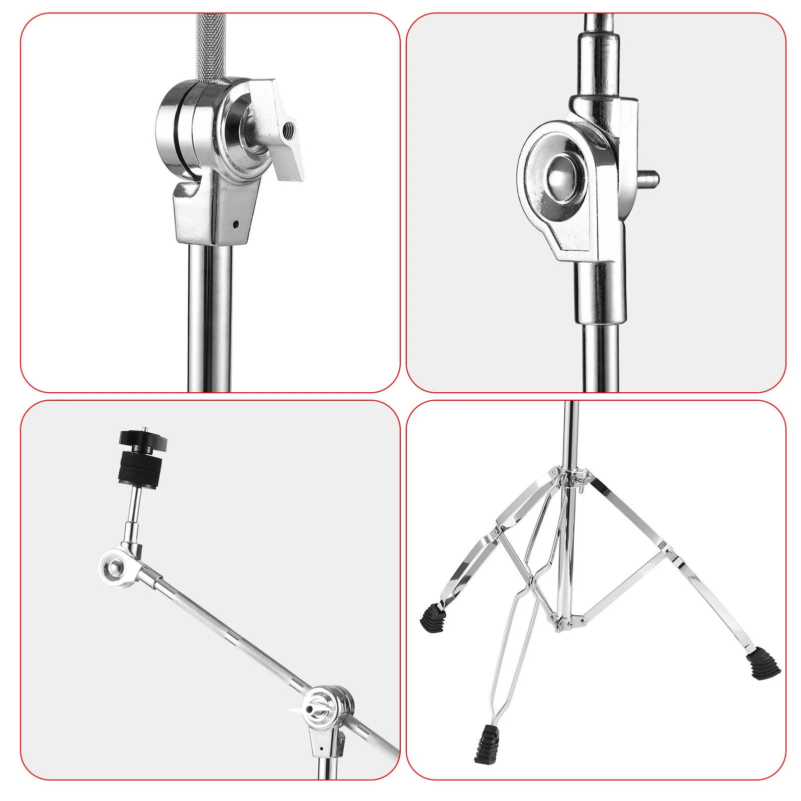 Cymbal Stand Straight Boom Cymbal Stand Double Braced Legs Height Angle Adjustable Cymbal Support Rack Cymbal Support Rack