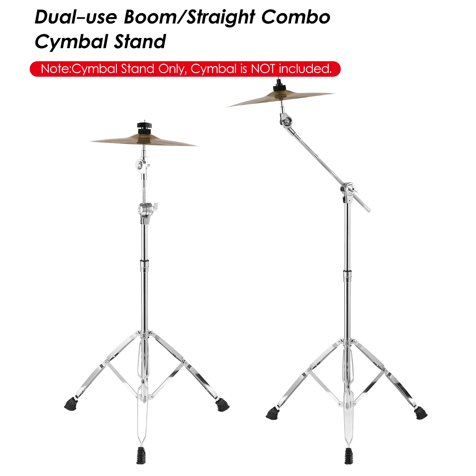Cymbal Stand Straight Boom Cymbal Stand Double Braced Legs Height Angle Adjustable Cymbal Support Rack Cymbal Support Rack