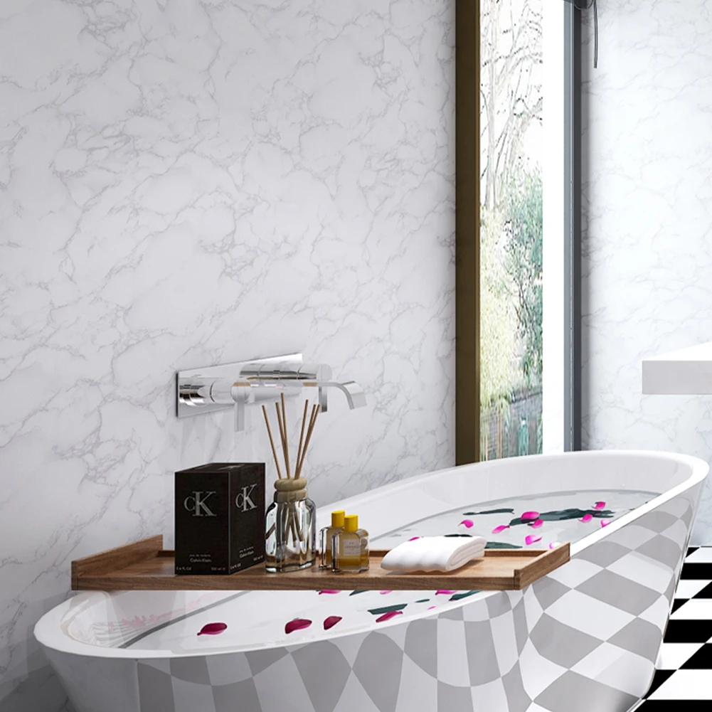 【Lifeideas】Marble Waterproof Oilproof Self Adhesive Wall Paper for Countertop