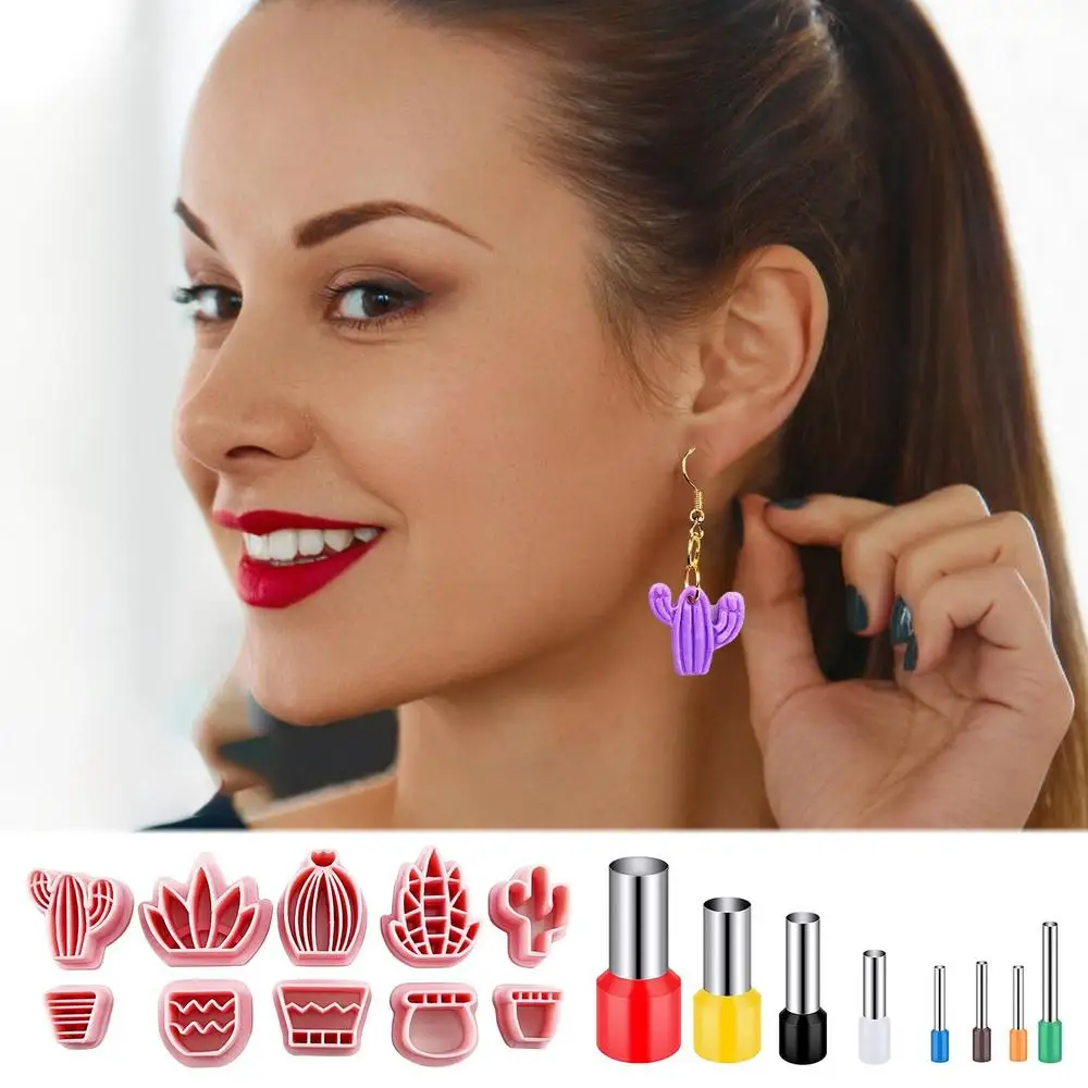 Clay Cutter For Clay Jewelry Small Sculpting Mould Earring Making Kit Compact Jewelry Making Supplies Cutting Mold For Beginners
