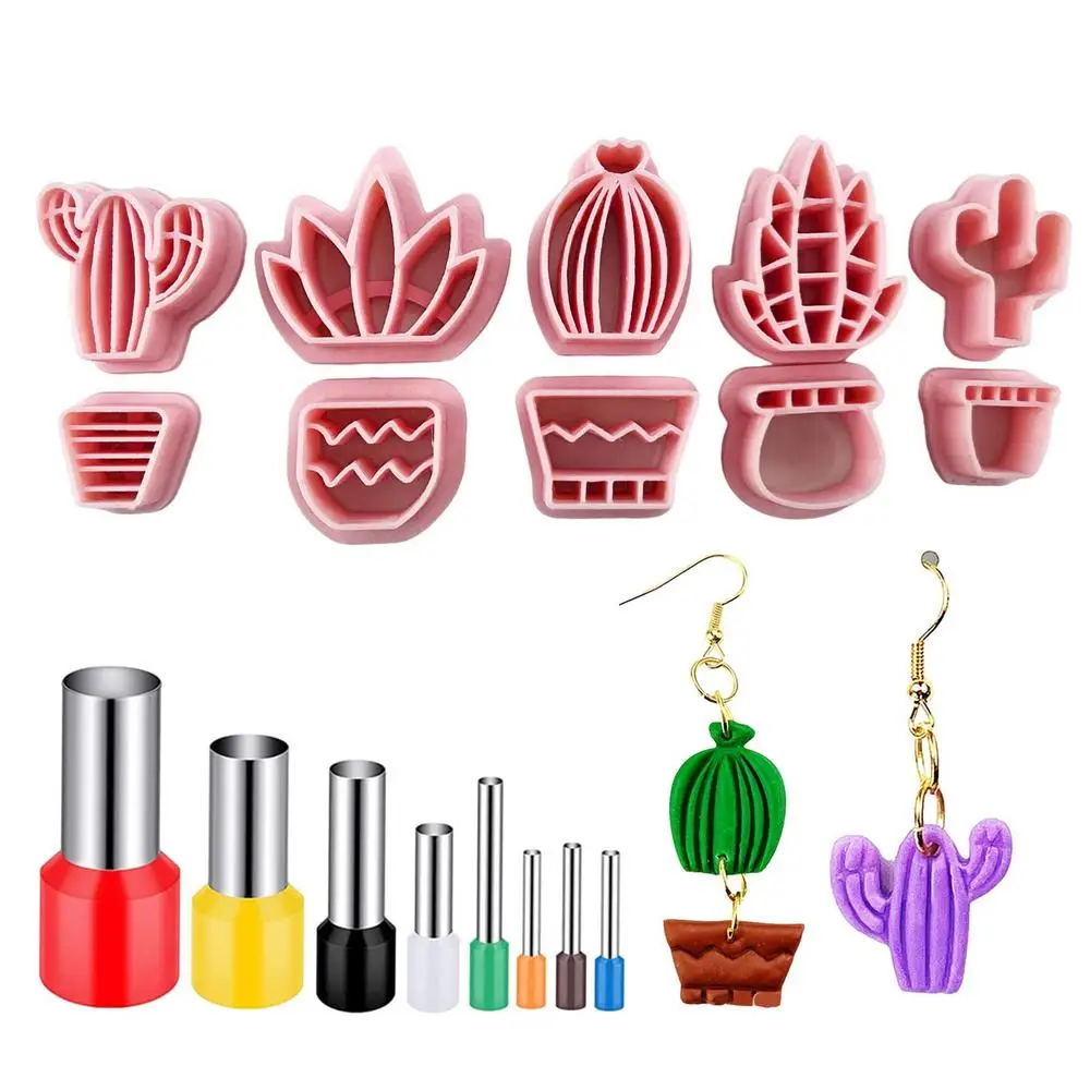 Clay Cutter For Clay Jewelry Small Sculpting Mould Earring Making Kit Compact Jewelry Making Supplies Cutting Mold For Beginners