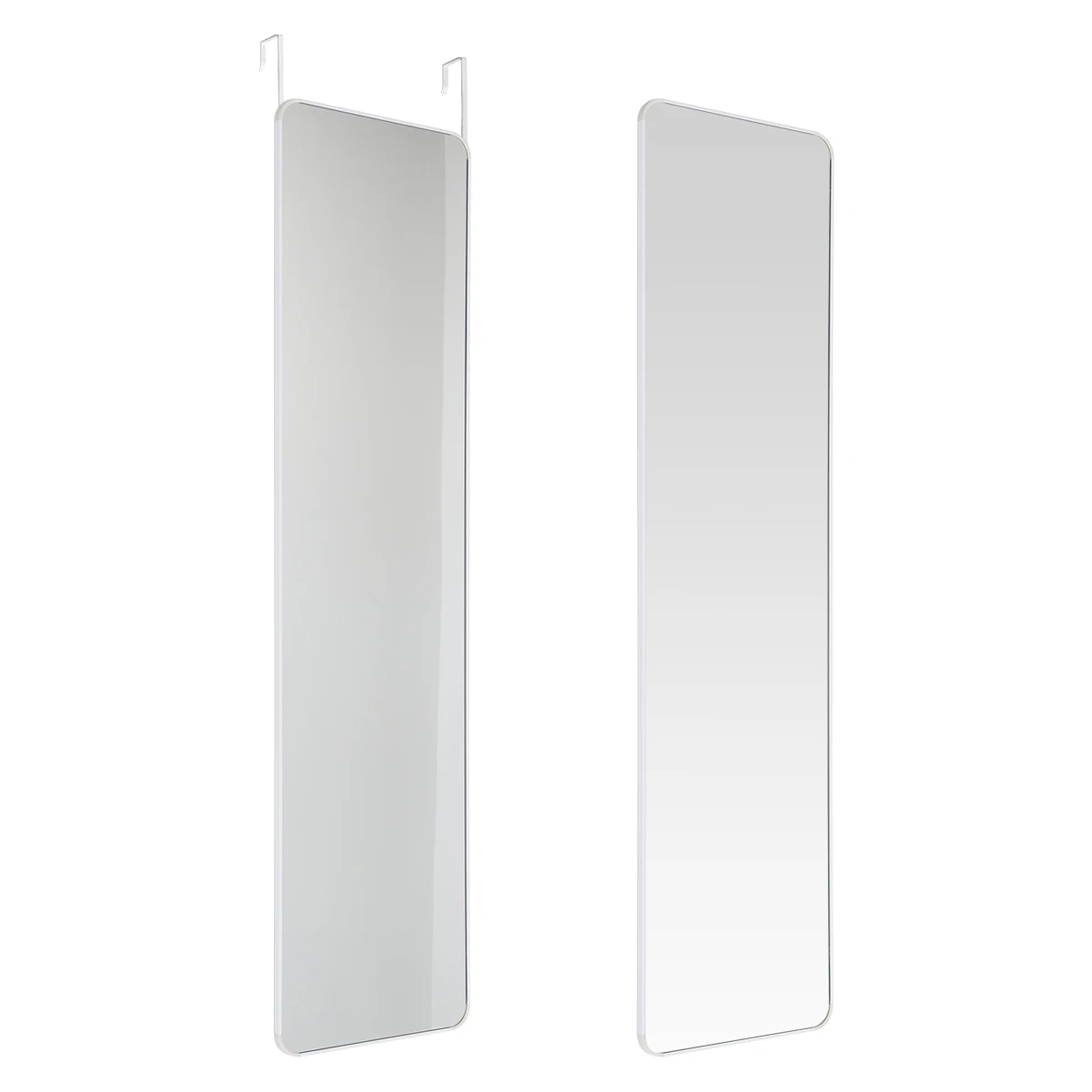 Haodirect Full Length Mirror with Rounded Corners for Hanging on Doors, Wall-mounted Dressing Mirror for Bedroom and Living Room