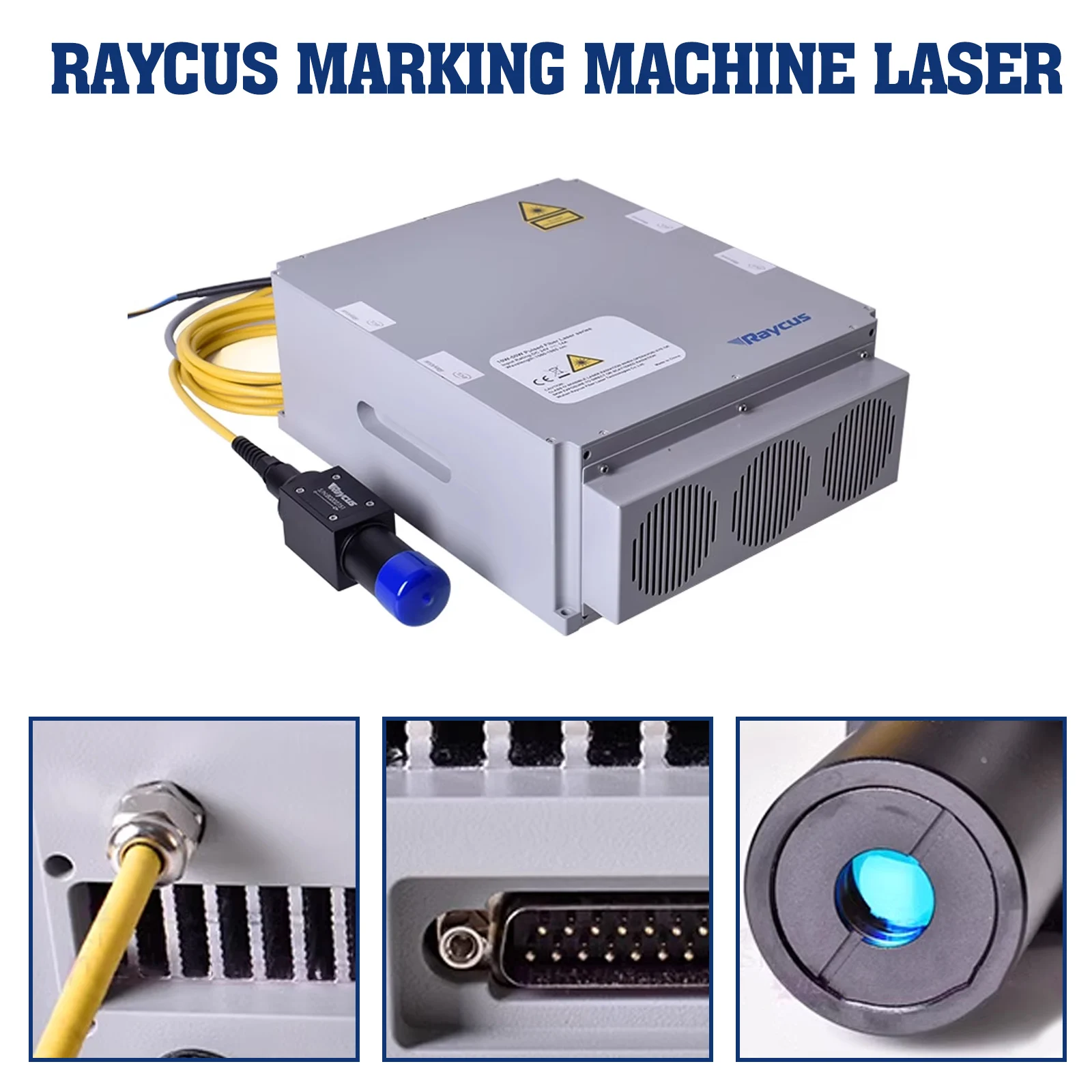 Raycus JPT MOPA M7 Fiber Laser Marking Engraving Machine 30W 50W 60W For Ring Jewelry Steel Metal With Rotary Axis