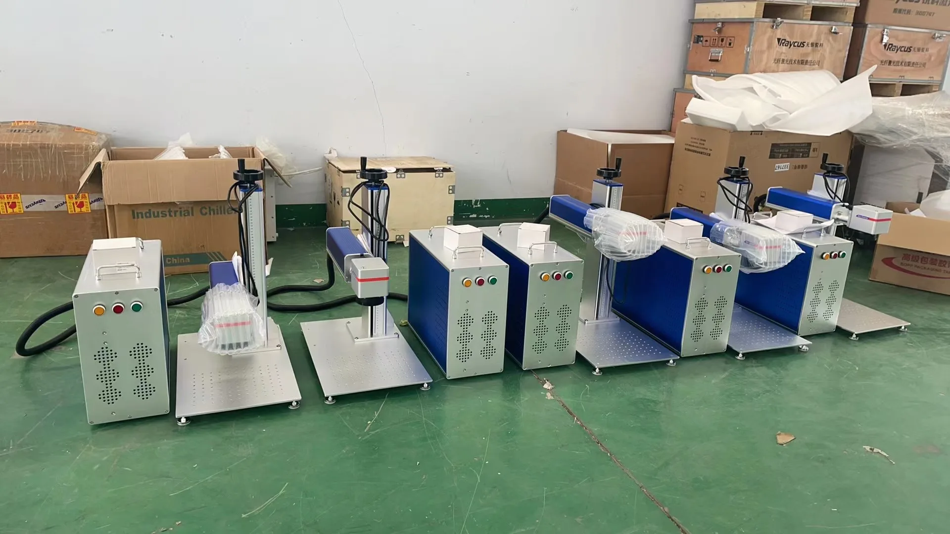 Raycus JPT MOPA M7 Fiber Laser Marking Engraving Machine 30W 50W 60W For Ring Jewelry Steel Metal With Rotary Axis