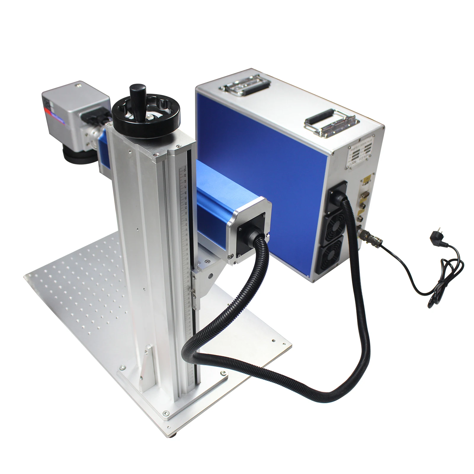 Raycus JPT MOPA M7 Fiber Laser Marking Engraving Machine 30W 50W 60W For Ring Jewelry Steel Metal With Rotary Axis