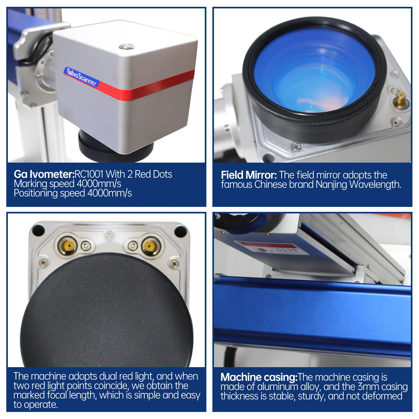 Raycus JPT MOPA M7 Fiber Laser Marking Engraving Machine 30W 50W 60W For Ring Jewelry Steel Metal With Rotary Axis