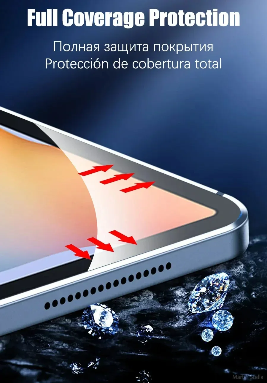 Tempered Glass Screen Protector For Samsung Galaxy Tab S6 Lite A9 Plus S8 S9 Plus Ultra S7 Fe S9 Fe 12.4 A8 Film