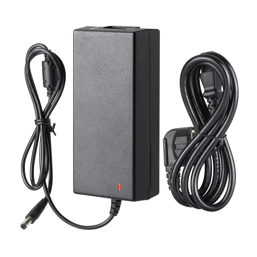 Techage 52V 2.5A Power Adapter Wall Charger AC 100-240V Power Supply Wall Plug DC 5.41mm EU Plug for Security CCTV POE NVR