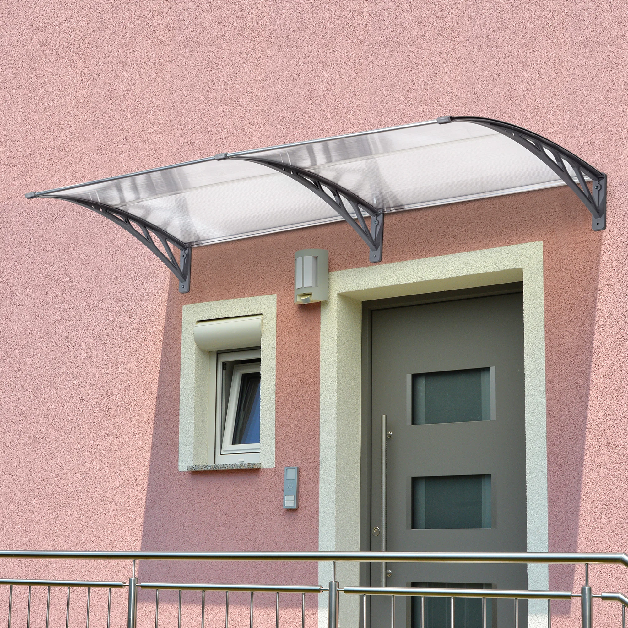 Door Canopy Awning Outdoor Window Rain Shelter Coverfor Door Porch 196 x75cm