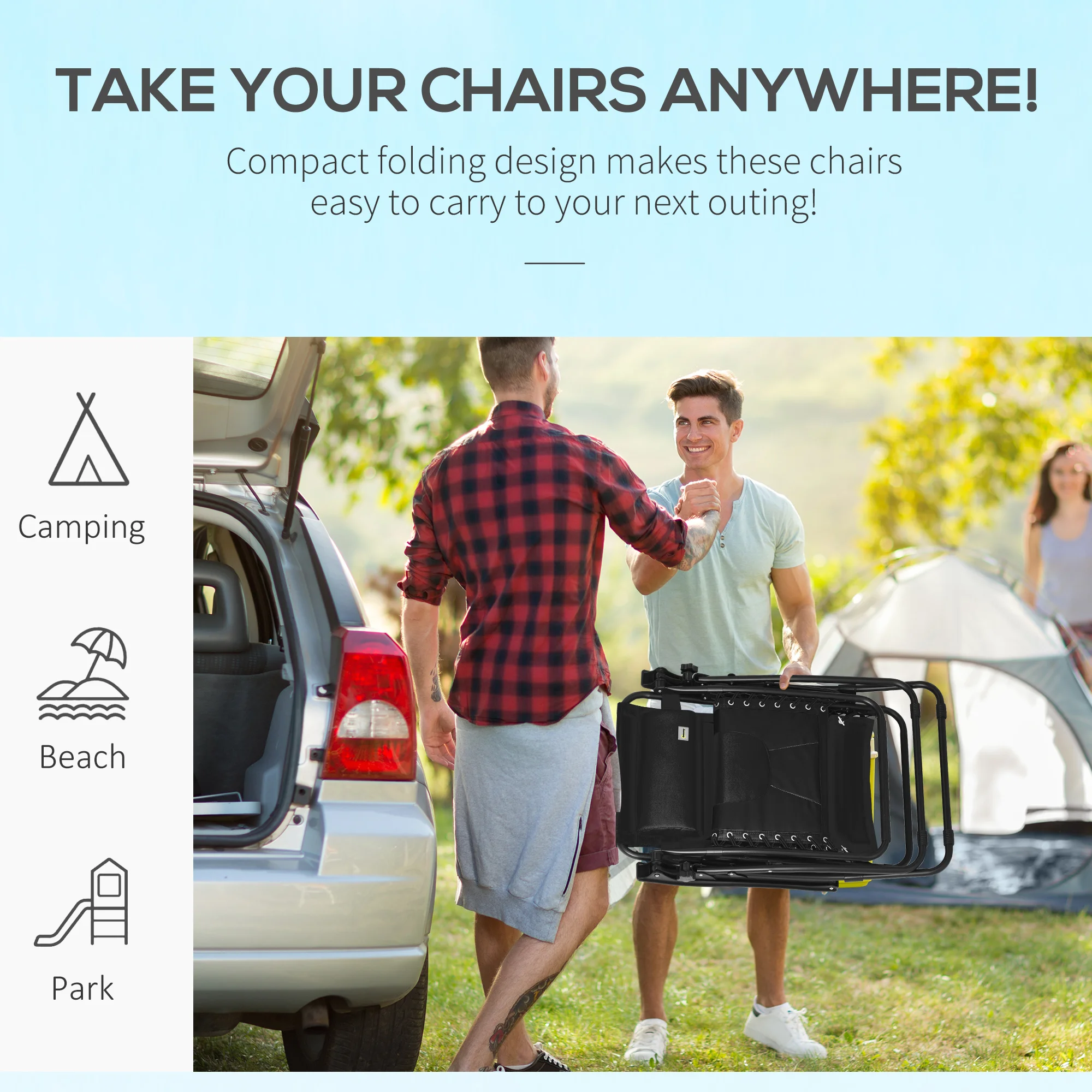 Outsunny Zero Gravity Lounger Chair, Folding Reclining Patio Chair with Padded Seat, Cup Holder, Soft Cushion