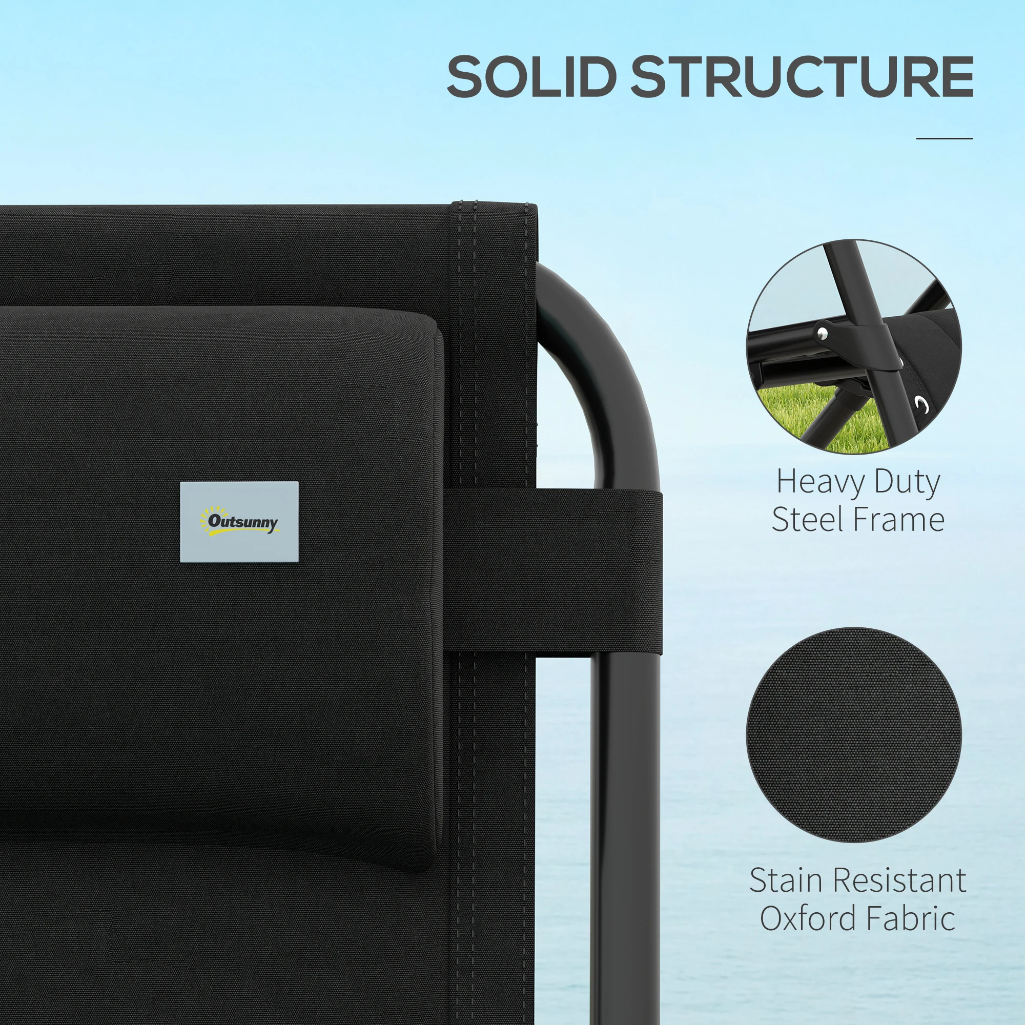 Outsunny Zero Gravity Lounger Chair, Folding Reclining Patio Chair with Padded Seat, Cup Holder, Soft Cushion