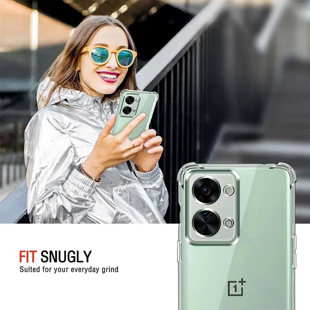 Clear Case For OnePlus Nord 2 2T CE 2 3 Lite 5G Thick Shockproof Soft Silicone Phone Cover for OnePlus Nord N10 N100 5G