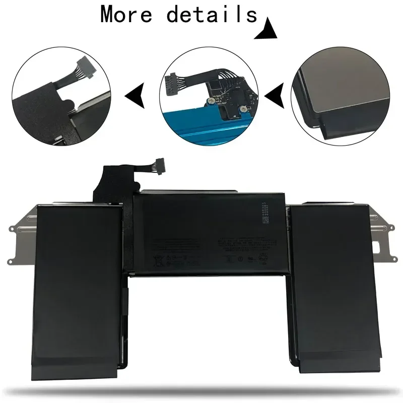 A1965 A1932 A2179 Laptop Battery for MacBook Air 13'' Model 2018 2019 2020 Version EMC 3184 3302 Replacement Battery 4379mAh