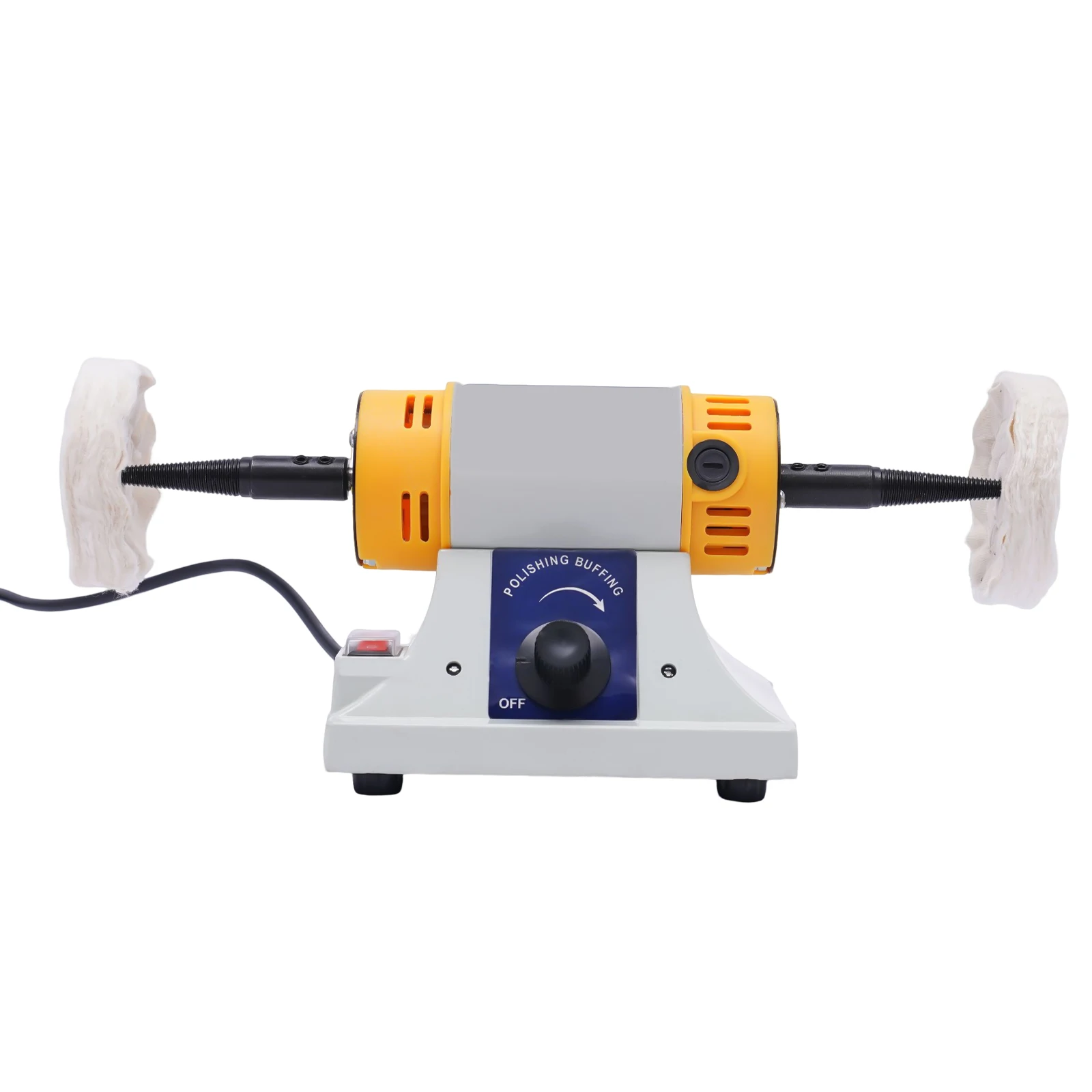 320W Dual-head Polishing Machine Adjustable Speed Tabletop Grinder Jewelry Polisher Bench Lathe Polish Tool
