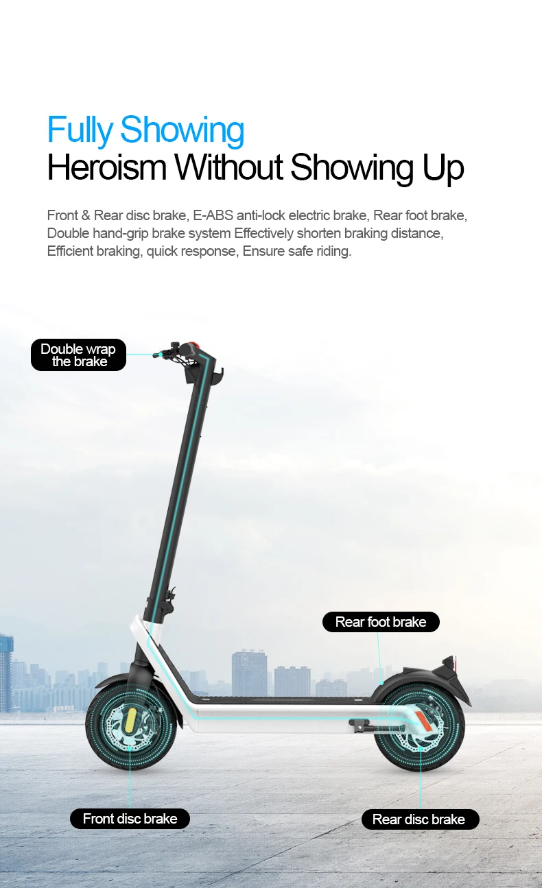 Warehouse In Europe USA 48V/15Ah Battery 10 Inches X9 Electric Scooter Foldable Frame 500W Brushless Motor 65KM Mileage Escooter