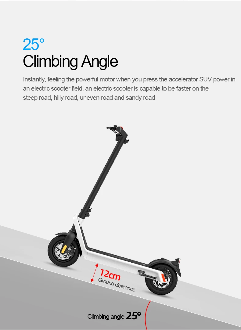 Warehouse In Europe USA 48V/15Ah Battery 10 Inches X9 Electric Scooter Foldable Frame 500W Brushless Motor 65KM Mileage Escooter
