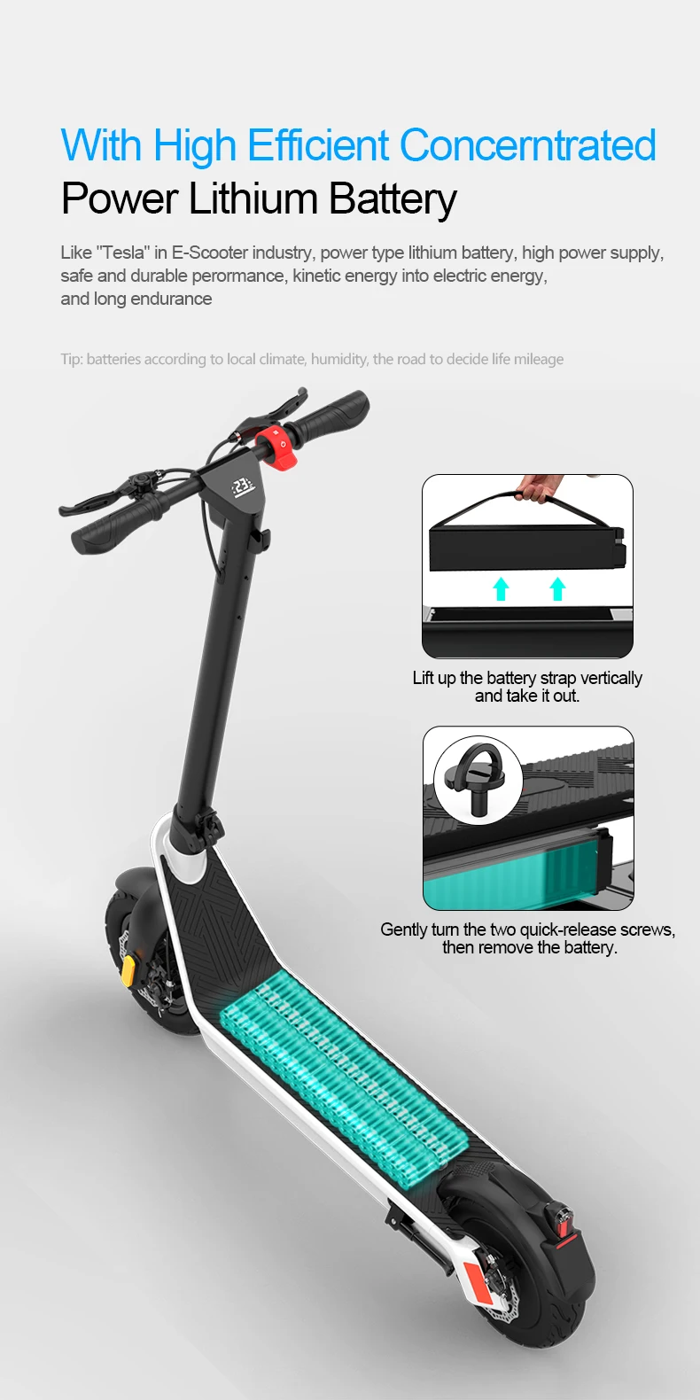 Warehouse In Europe USA 48V/15Ah Battery 10 Inches X9 Electric Scooter Foldable Frame 500W Brushless Motor 65KM Mileage Escooter