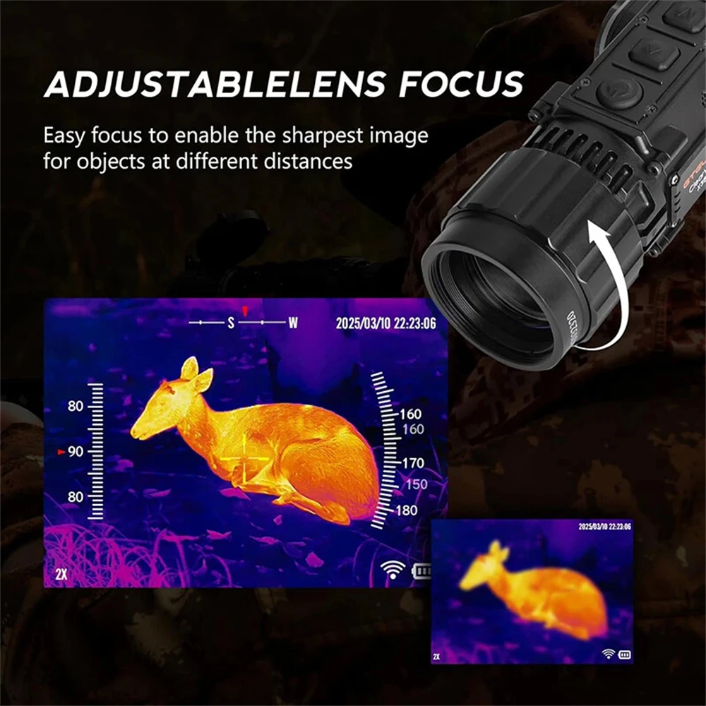 Thermal Imaging Scope 384x288PX 35mm Lens Infrared Thermal Monocular Camera Long Range Night Vision Device for Outdoor Hunting