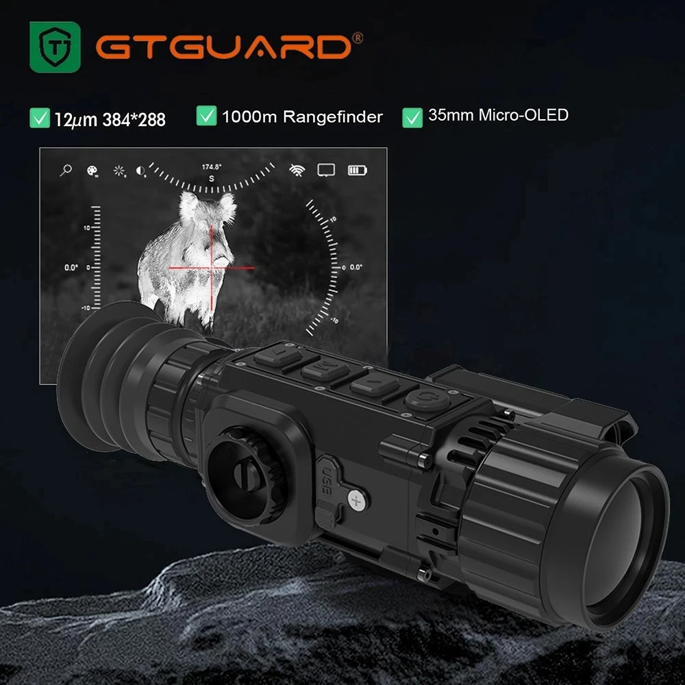Thermal Imaging Scope 384x288PX 35mm Lens Infrared Thermal Monocular Camera Long Range Night Vision Device for Outdoor Hunting