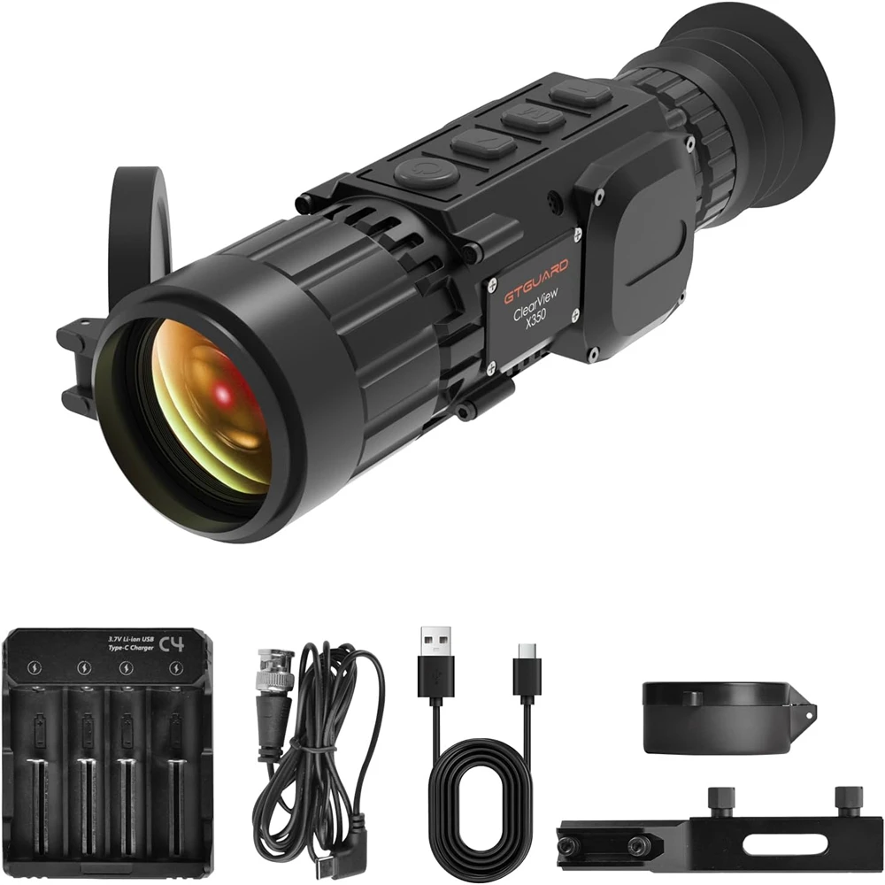 Thermal Imaging Scope 384x288PX 35mm Lens Infrared Thermal Monocular Camera Long Range Night Vision Device for Outdoor Hunting