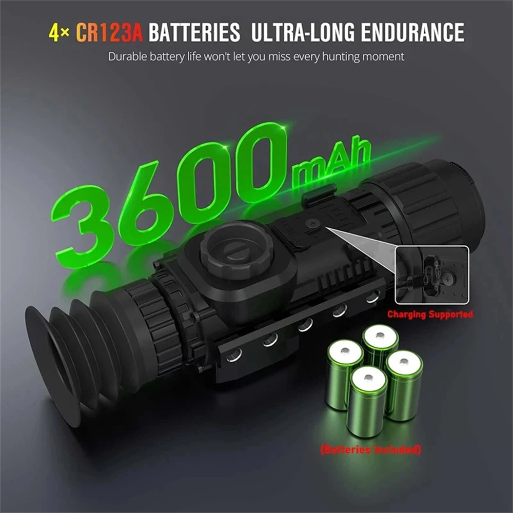 Thermal Imaging Scope 384x288PX 35mm Lens Infrared Thermal Monocular Camera Long Range Night Vision Device for Outdoor Hunting