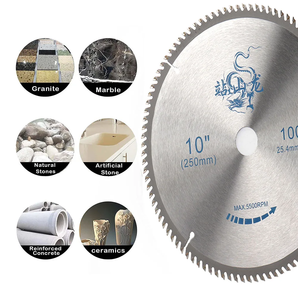 10 Inch Hard Alloy Circular Saw Blade 80T Woodworking Cutting Disc 1pc Cutting Blade Tool For Angle Grinder