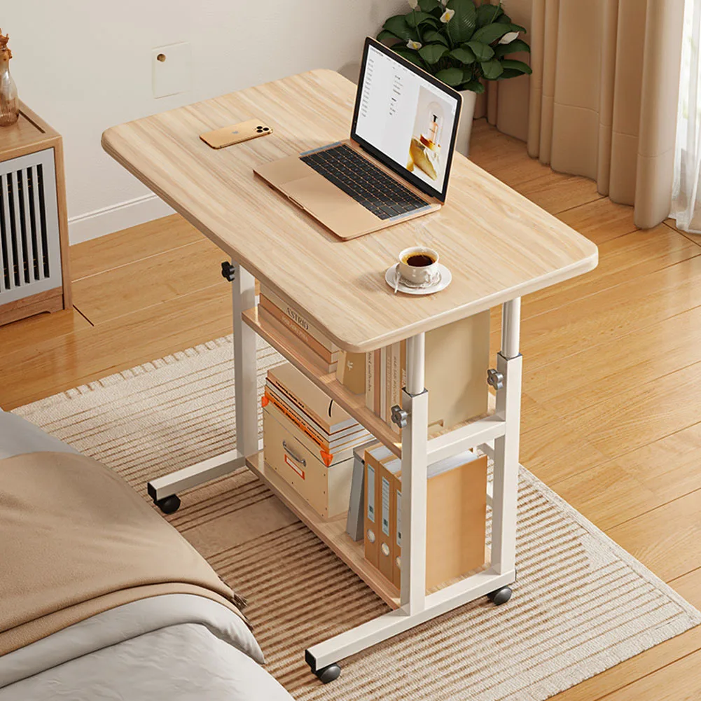 【Breeins】Height Adjustable Mobile Table Overbed Desk with Wheels Multi Color