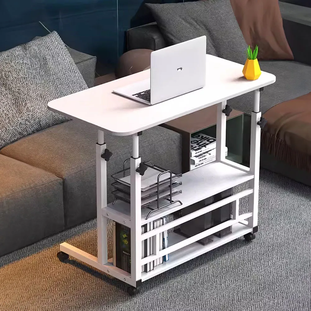 【Breeins】Height Adjustable Mobile Table Overbed Desk with Wheels Multi Color