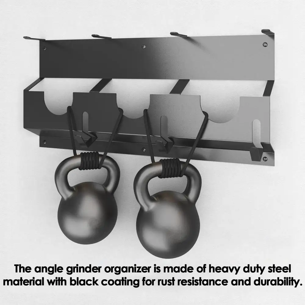 Angle Grinder Wall Storage Mount Metal Wall-Mounted Hanging Shelf Power Tool Organizer Rack for Angle Grinder Cutters Polishers