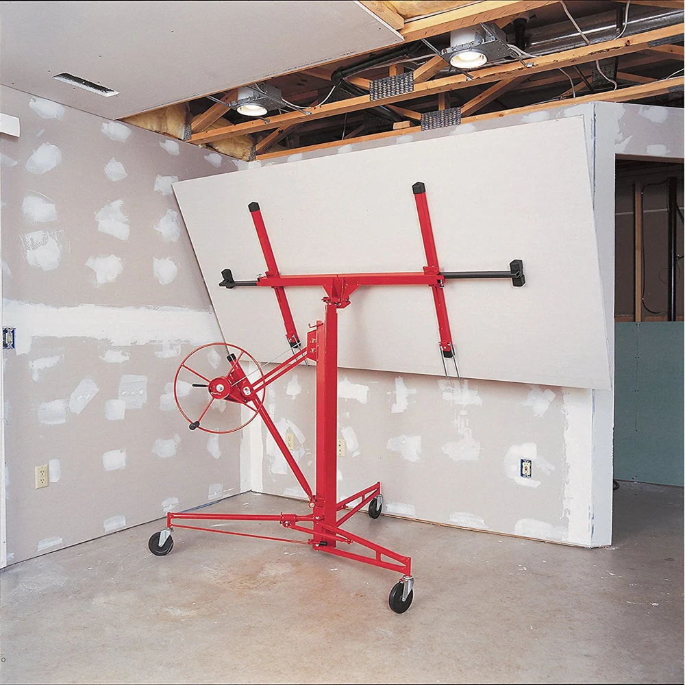 【Breeins】16FT Rolling Drywall Lifter Panel Hoist Jack Tool Heavy Tools