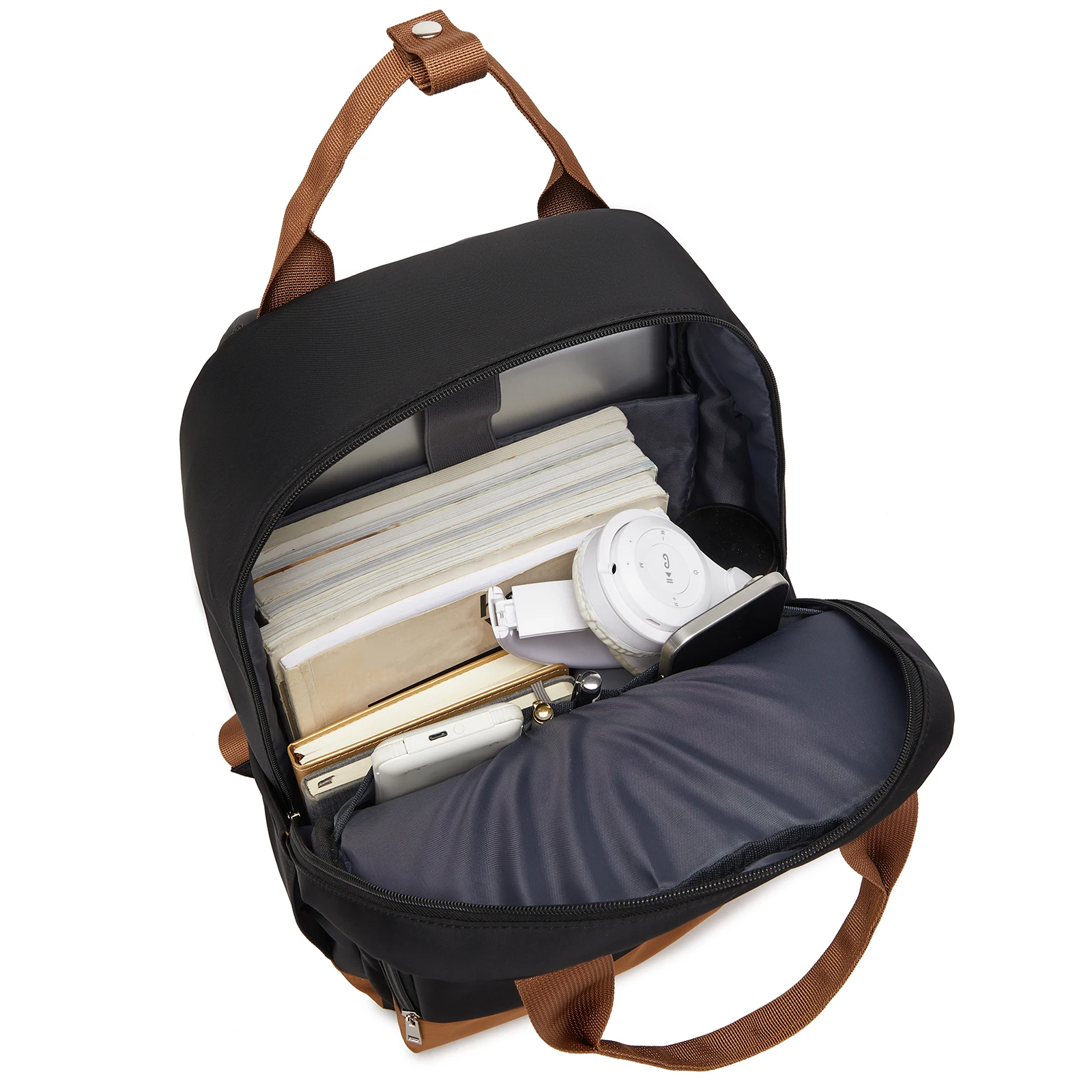 Unisex Waterproof Laptop Backpack – Fits 15.6", Lightweight for Work/Travel, Headphone Port & Luggage Strap (Minimalist Design)