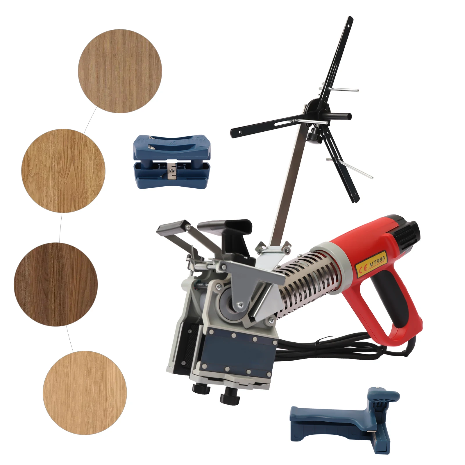 2000W Portable Woodworking Edge Banding Machine,Edge Bander w/Triangle Bracket,3 Adjustable Air Speeds, Adjustable Temperature