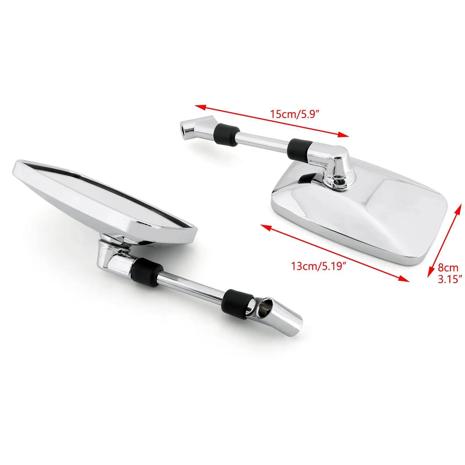 Artudatech Rectangle 10MM Rear View Mirrors For Suzuki VS600 VS750 VS800 VL800 VZ800 VL1500