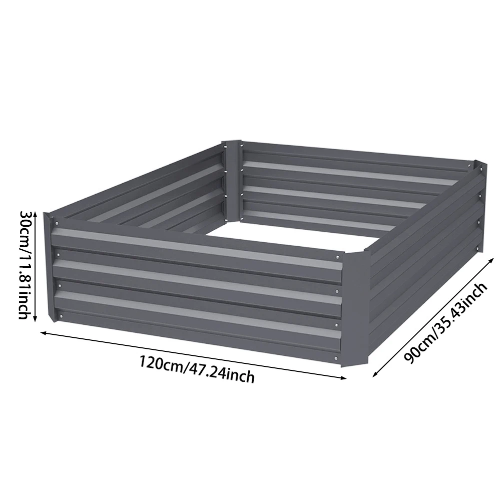 Outdoor Garden Bed Flower Pots Galvanized Steel Garden Courtyard Elevated Flower Bed Plant Flower Box Vegetable Box