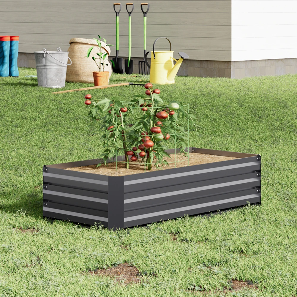 Outdoor Garden Bed Flower Pots Galvanized Steel Garden Courtyard Elevated Flower Bed Plant Flower Box Vegetable Box
