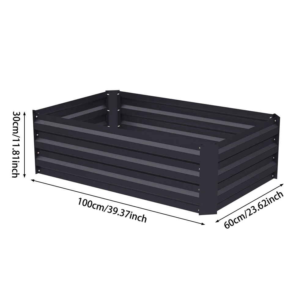 Outdoor Garden Bed Flower Pots Galvanized Steel Garden Courtyard Elevated Flower Bed Plant Flower Box Vegetable Box