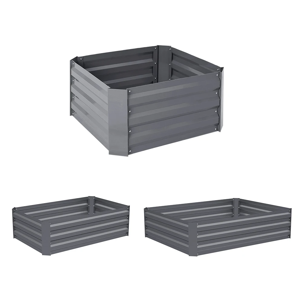 Outdoor Garden Bed Flower Pots Galvanized Steel Garden Courtyard Elevated Flower Bed Plant Flower Box Vegetable Box