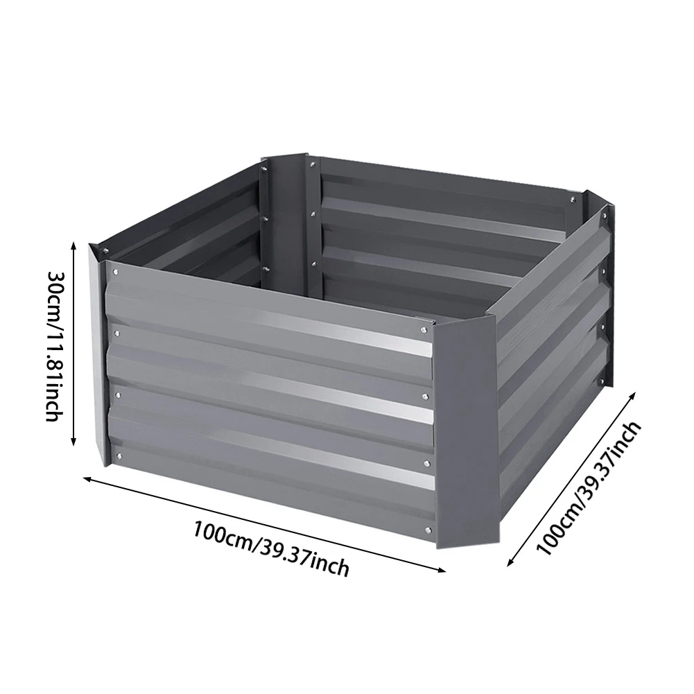 Outdoor Garden Bed Flower Pots Galvanized Steel Garden Courtyard Elevated Flower Bed Plant Flower Box Vegetable Box