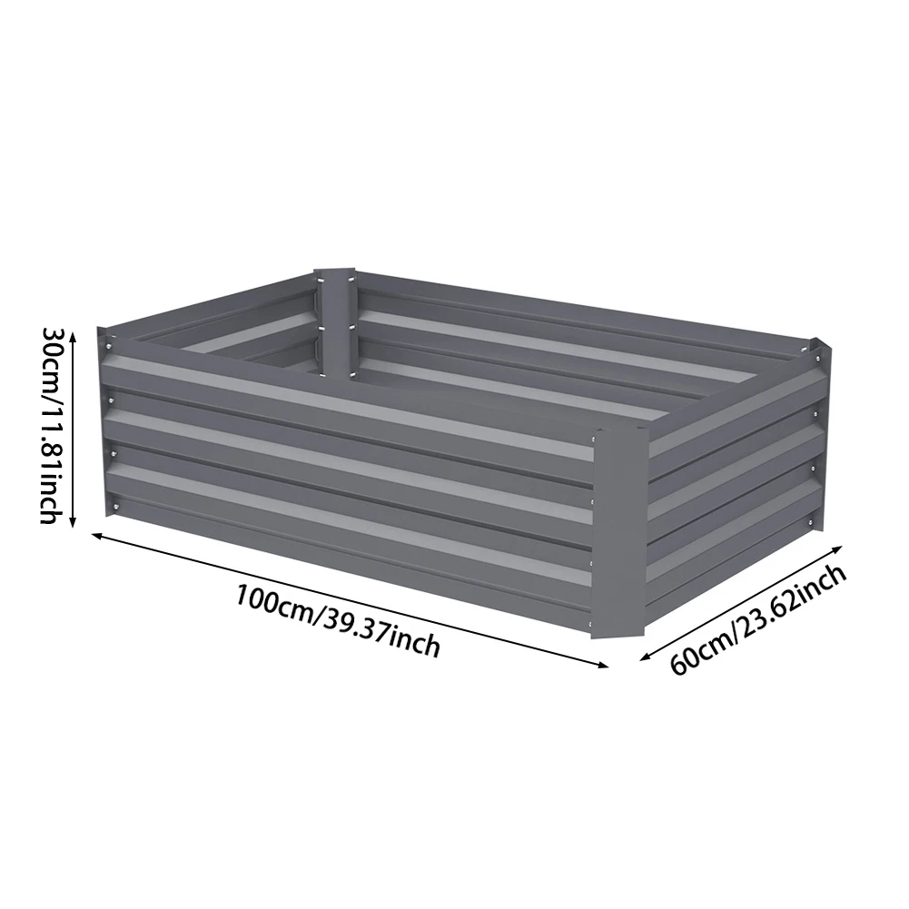 Outdoor Garden Bed Flower Pots Galvanized Steel Garden Courtyard Elevated Flower Bed Plant Flower Box Vegetable Box