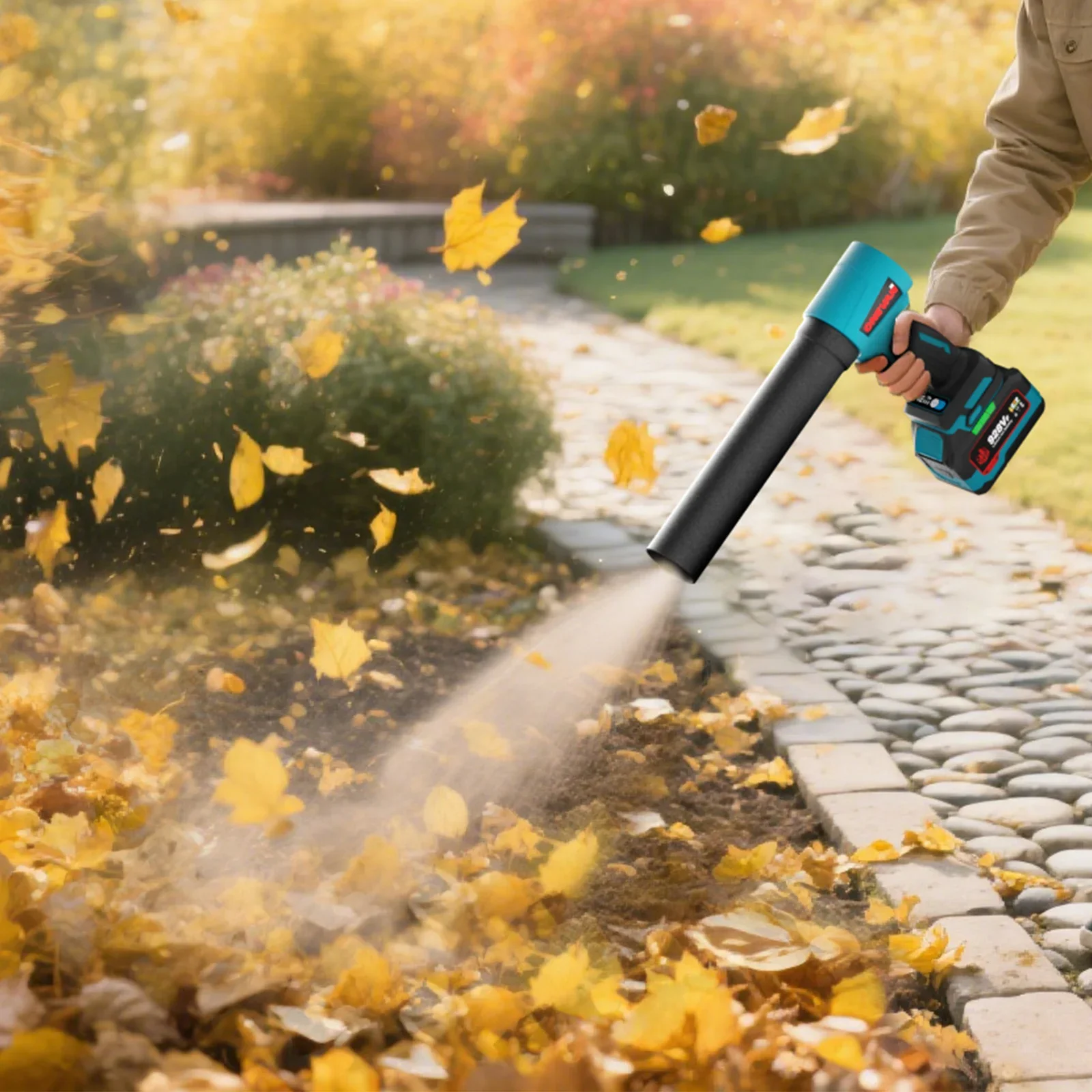 4000W Brushless 300000RPM Electric Turbo Blowers Jet Fan Handheld Leaf Blower Dust Blowing Tool for Makita 18V Battery Pins