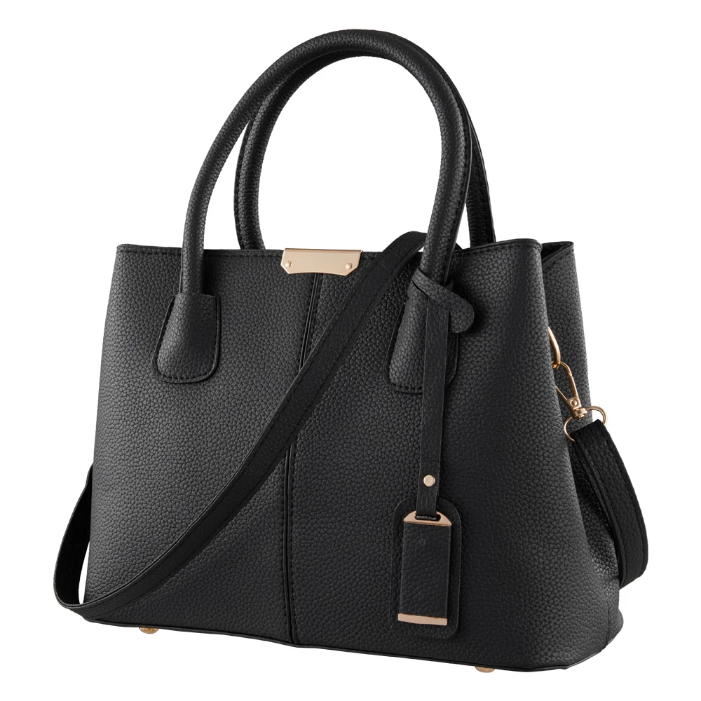 Voltsify Vintage Casual PU Leather Tote Handbag with Adjustable Removable Shoulder Strap