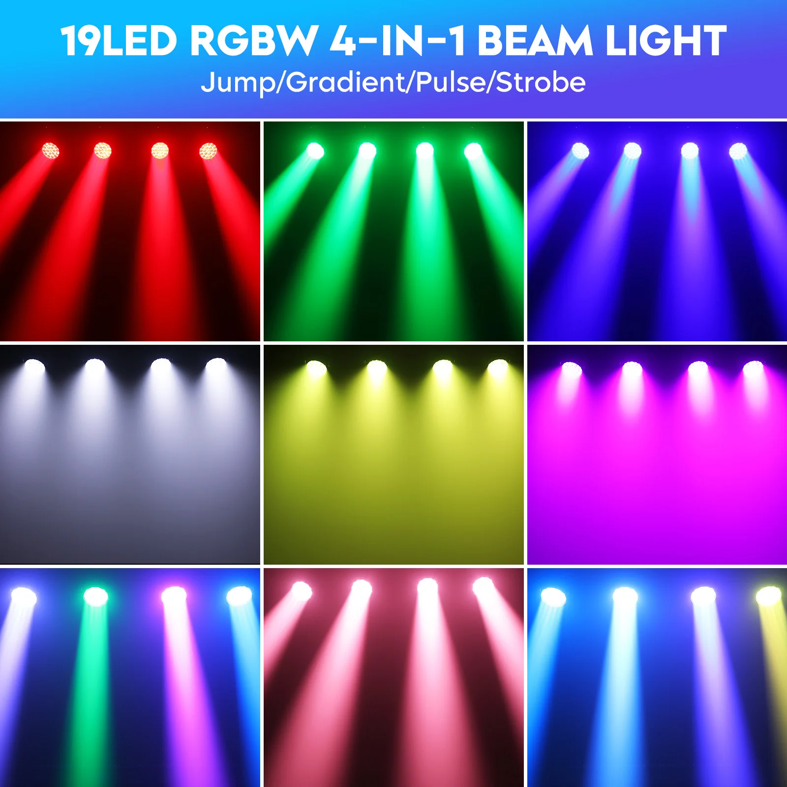 LeLeght 19*20W Moving Head Light Stage Lighting Effect 16/24CH DMX Control for Disco Nightclub KTV Bar Theater Shopping Mall