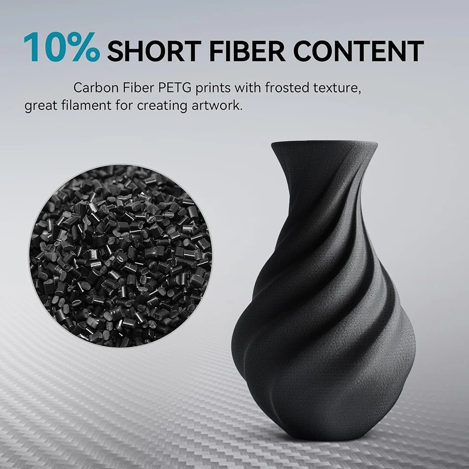 JAYO PLA-CF 3D Printer Filament 1.75mm PETG-CF/PLA Carbon Fiber Filament High Toughness Heat-Resistant 3D Printing Materials